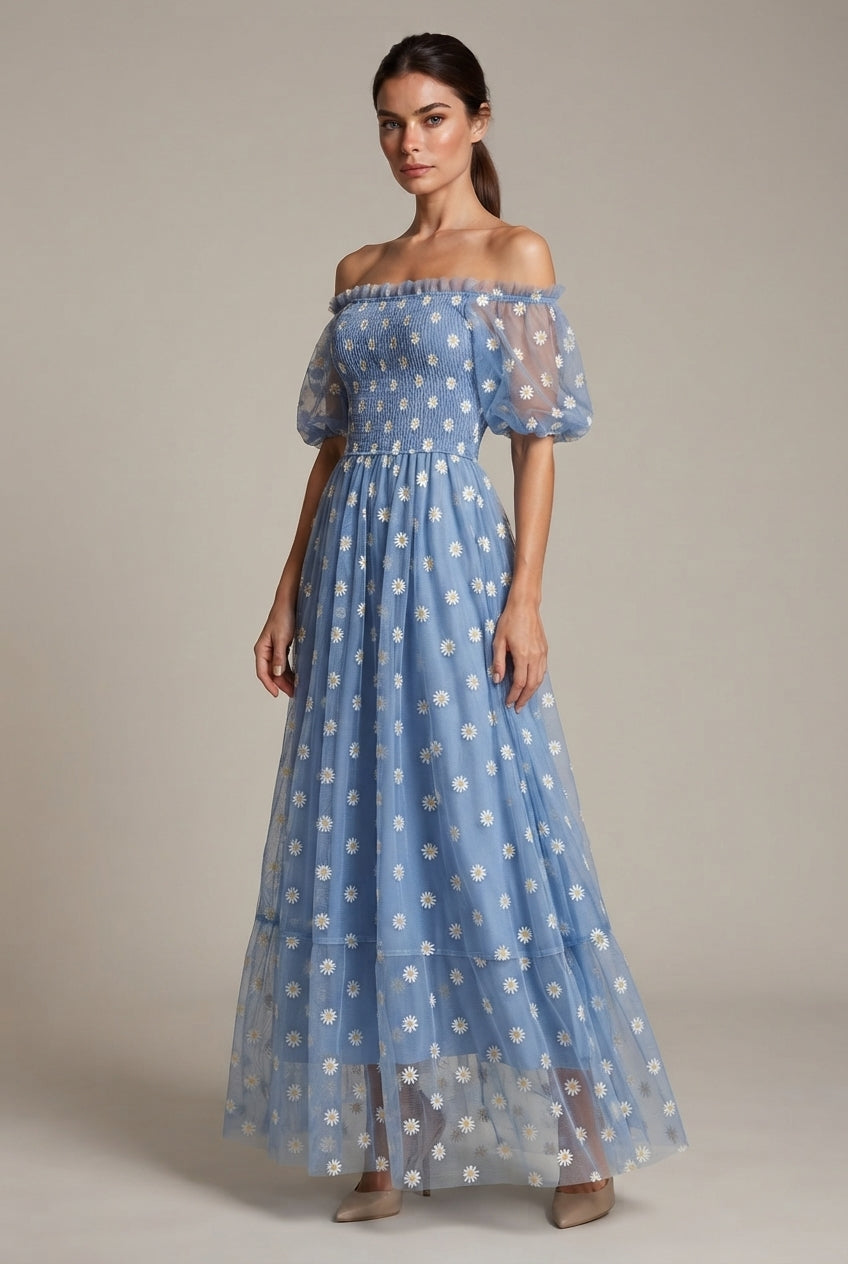 Gisèle Embroidered Midi Dress