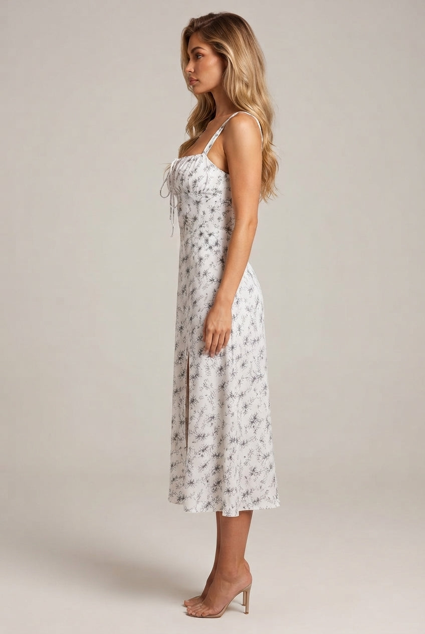 Floral Midi Bohemian Tank Dress — Printing — AI-generated studio right-side profile