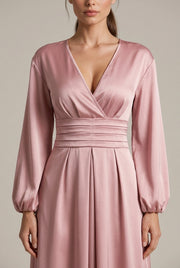 Margaux Satin Maxi Dress — Pink — AI-generated studio bodice detail
