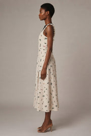 Women's Fashion Personality Embroidery Floral Dress — Picture Color — AI-generated studio right-side profile