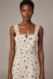 Women's Fashion Personality Embroidery Floral Dress — Picture Color — AI-generated studio bodice detail