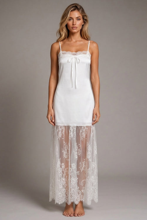 Womens New Satin Strap Dress, European And American Fashion Style — AI-generated studio front view