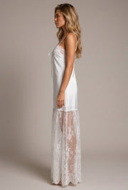 Womens New Satin Strap Dress, European And American Fashion Style — AI-generated studio right-side profile