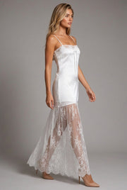 Womens New Satin Strap Dress, European And American Fashion Style — AI-generated studio left-side walking view