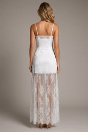 Womens New Satin Strap Dress, European And American Fashion Style — AI-generated studio back view