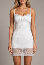 Womens New Satin Strap Dress, European And American Fashion Style — AI-generated studio bodice detail