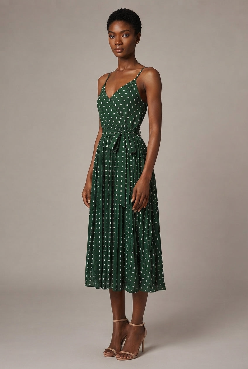Émilie Polka Dot Midi Dress